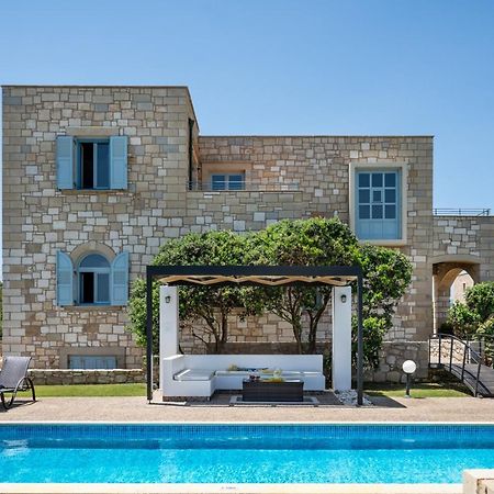 Beachfront Villa Turquoise With Private Pool, Bbq And Ping Pong Table Chania  Exterior photo