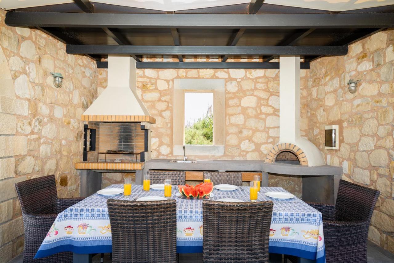 Beachfront Villa Turquoise With Private Pool, Bbq And Ping Pong Table Chania  Exterior photo